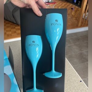 Blue Champagne Flutes
